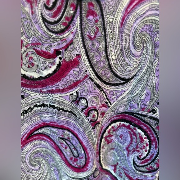 EUC TALBOTS Wool Paisley Pattern Sweater Sz L Freshly Drycleaned! - Picture 7 of 11